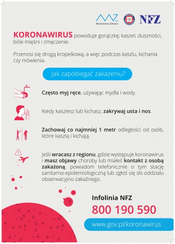 plakat podstawowe informacje o koronawirusie-1