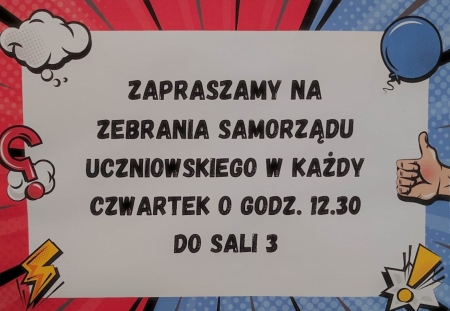 Zebrania gospodarzy i zastępców gospodarzy klas (Samorząd Uczniowski)