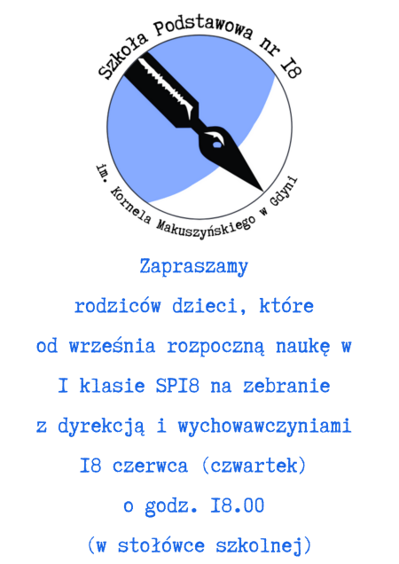 Rekrutacja do klas I - pierwsze zebranie