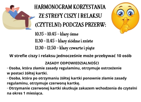 REGULAMIN STREFY CISZY I RELAKSU